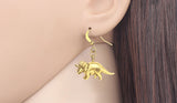 New Cute Triceratops Dinosaur Earrings
