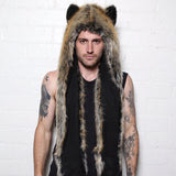 New Wolf fur hats with gloves
