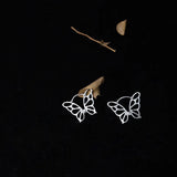 925 Sterling Silver Butterfly Earrings-Animals Aso
