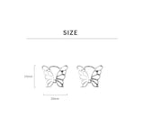 925 Sterling Silver Butterfly Earrings-Animals Aso