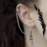 Vintage Punk Silver-Color Skull Earrings