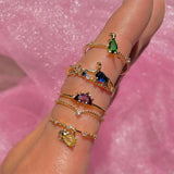New Ins Creative Zircon Dinosaur Ring Animals-Aso