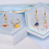 New Ins Inlaid Zircon Dinosaur Earrings