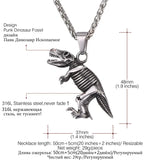 New Stainless Steel Tyrannosaurus  Necklace - animalsaso02