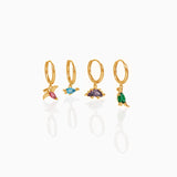 New Ins Inlaid Zircon Dinosaur Earrings