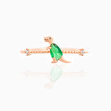 New Ins Creative Zircon Dinosaur Ring Animals-Aso