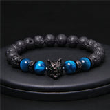 Metal Wolf Head Charm Bracelet