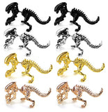 2pcs/Pair Fashion Dinosaur Alien Stud Earring Animals-Aso