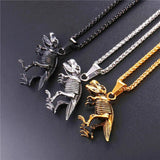New Stainless Steel Tyrannosaurus  Necklace - animalsaso02