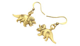 New Cute Triceratops Dinosaur Earrings