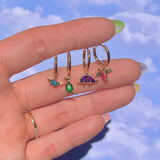 New Ins Inlaid Zircon Dinosaur Earrings