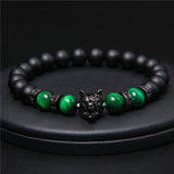 Metal Wolf Head Charm Bracelet