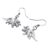 New Cute Triceratops Dinosaur Earrings
