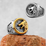 New Stainless Steel Viking Wolf Ring-Animals-Aso