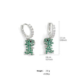New Zircon Dinosaur Drop Hoop Earrings