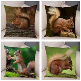 New Cute Squirrel Cushion Cover Pillowcase - animalsaso02