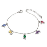 Creative Design Colorful Zircon Dinosaur Anklet