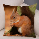 New Cute Squirrel Cushion Cover Pillowcase - animalsaso02