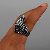Viking Domineering Wolf Head Ring Men Animals Aso