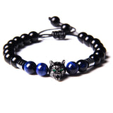 Metal Wolf Head Charm Bracelet