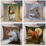New Cute Squirrel Cushion Cover Pillowcase Animals Aso