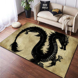 New Dragon Animal Printed Carpet - Animals Aso