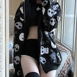 Gothic Punk Skull Streetwear Long Sleeve-Animals Aso