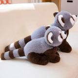 Lifelike Gray Raccoon Plush Toy