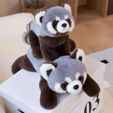 Lifelike Gray Raccoon Plush Toy Animals-Aso