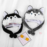 New Cute Wolf Plush Hat Beanie-Animals Aso