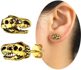 New Stainless Steel Dinosaur Stud Earring