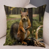 New Cute Squirrel Cushion Cover Pillowcase - animalsaso02