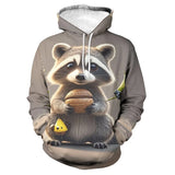 New Cute Animal Raccoon Sweatshirts Animals Aso