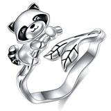 New Creative Cute Raccoon Ring Animals Aso