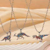 New Colorful Dinosaur Necklace Animals-Aso
