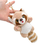 Cute Raccoon Plush Pendant Toy Doll Keychain Animals-Aso