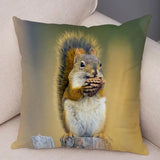 New Cute Squirrel Cushion Cover Pillowcase - animalsaso02