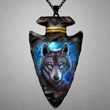 Creative Wolf Head Necklace Animals-Aso