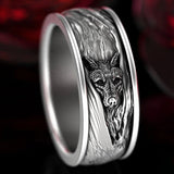 Fashion Retro Zircon Wolf Rings