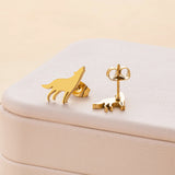 New fashion stainless steel Wolf earrings