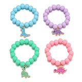 4-Pack Cute Cartoon Dinosaur Bracelets - animalsaso02