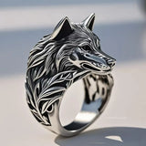 New Retro Wolf Ring Animals-Aso