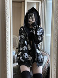 Gothic Punk Skull Streetwear Long Sleeve-Animals Aso