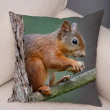 New Cute Squirrel Cushion Cover Pillowcase - animalsaso02