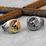 New Stainless Steel Viking Wolf Ring