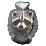 New Cute Animal Raccoon Sweatshirts Animals Aso