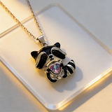 Cute Raccoon Alloy Pendant Necklace - animalsaso02