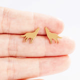 New fashion stainless steel Wolf earrings