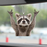New Fashion Raccoon Car Keychain Animals Aso