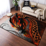 New Dragon Animal Printed Carpet - Animals Aso